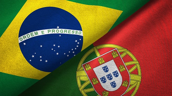 پرچم پرتغال و برزیل - آکادمی زبان ساینا